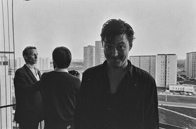 John P. Jacob in the studio of Zygmunt Rytka, Warsaw, 1986