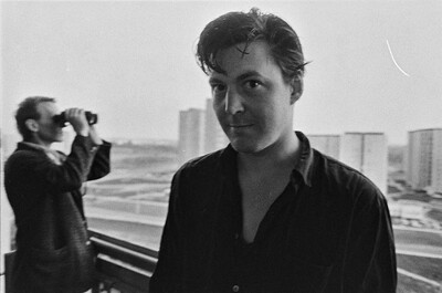 John P. Jacob in the studio of Zygmunt Rytka, Warsaw, 1986