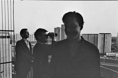John P. Jacob in the studio of Zygmunt Rytka, Warsaw, 1986