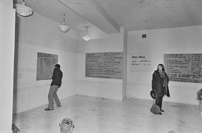 Andrzej Partum, "List of Culture and Art Ignoramuses", Repassage Gallery, Warsaw 1973