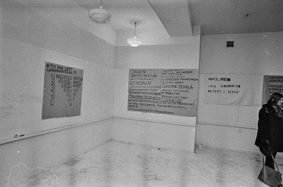 Andrzej Partum, "List of Culture and Art Ignoramuses", Repassage Gallery, Warsaw 1973