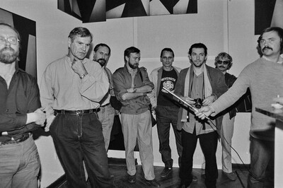 J&oacute;zef Robakowski, "Energy Corners Office", Wschodnia Gallery, Ł&oacute;dź, 1987