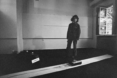 Krzysztof Zarębski, performance of "Ambush", Repassage Gallery, Warsaw, 1974
