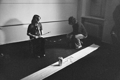 Krzysztof Zarębski, performance of "Ambush", Repassage Gallery, Warsaw, 1974