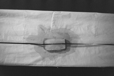 Krzysztof Zarębski, performance of "Ambush", Repassage Gallery, Warsaw, 1974