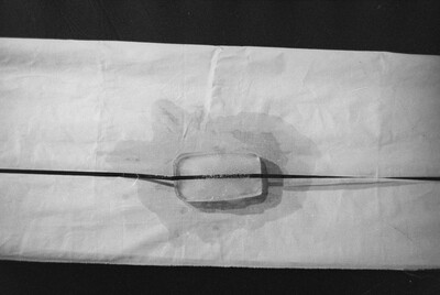 Krzysztof Zarębski, performance of "Ambush", Repassage Gallery, Warsaw, 1974