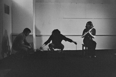 Krzysztof Zarębski, performance of "Ambush", Repassage Gallery, Warsaw, 1974