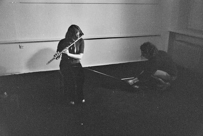 Krzysztof Zarębski, performance of "Ambush", Repassage Gallery, Warsaw, 1974