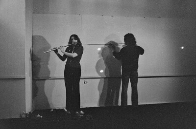 Krzysztof Zarębski, performance of "Ambush", Repassage Gallery, Warsaw, 1974