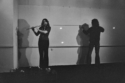 Krzysztof Zarębski, performance of "Ambush", Repassage Gallery, Warsaw, 1974