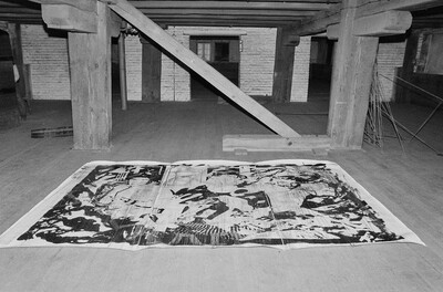 Plein-air "Work Offered", Karlino, 1987