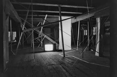 Plein-air "Work Offered", Karlino, 1987