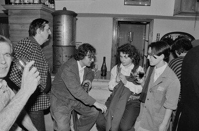 Exhibition "Construction in Process" (opening), Ł&oacute;dź, 1990