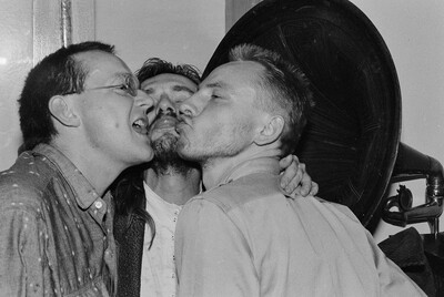 Exhibition "Construction in Process" (opening), Ł&oacute;dź, 1990