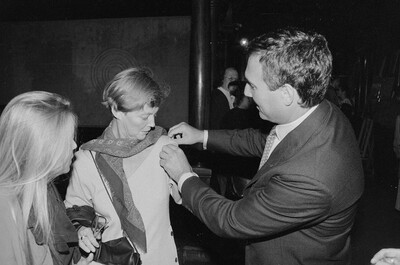 Exhibition "Construction in Process" (opening), Ł&oacute;dź, 1990