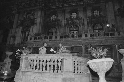 Exhibition "Construction in Process" (opening), Ł&oacute;dź, 1990
