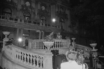 Exhibition "Construction in Process" (opening), Ł&oacute;dź, 1990